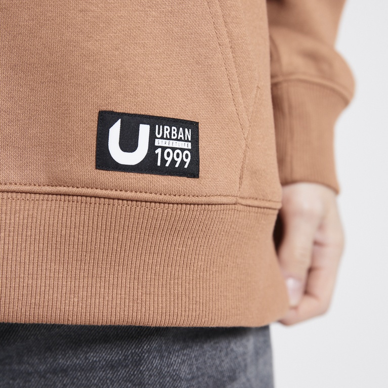 Printed hoodie "Logan" Dusty red